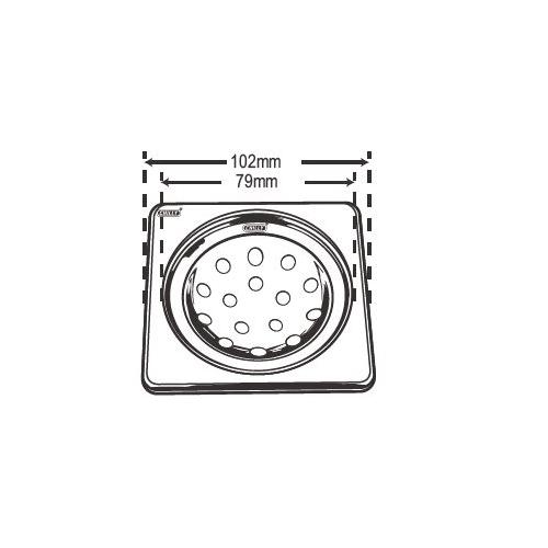 Chilly SS Sanitroking Square Matt Finish Drain Jali 3 Inch, SK-S-102