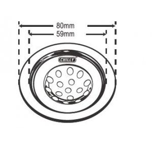 Chilly SS Sanitroking Round Matt Finish Drain Jali 2 Inch, SK-R-80