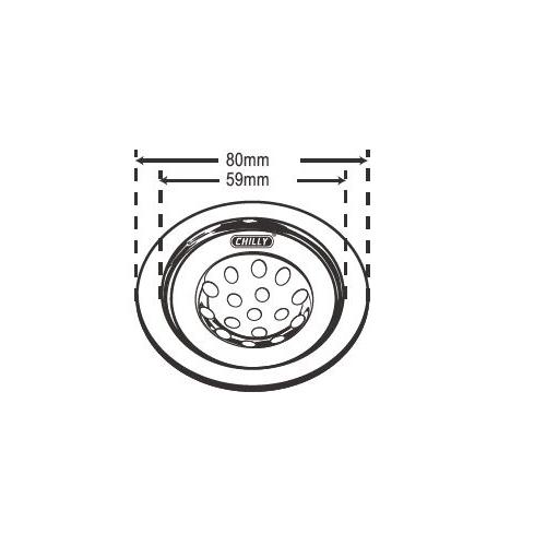 Chilly SS Sanitroking Round Matt Finish Drain Jali 2 Inch, SK-R-80