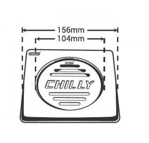 Chilly SS Convertible Ring Grating Square Signature Design Matt Finish Drain Jali 4-5 Inch, CRG-SSD-156