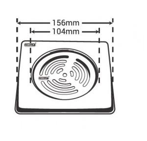 Chilly SS Convertible Ring Grating Square Ringo Design Matt Finish Drain Jali 4-5 Inch, CRG-SRD-156