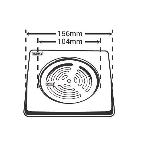 Chilly SS Convertible Ring Grating Square Ringo Design Matt Finish Drain Jali 4-5 Inch, CRG-SRD-156