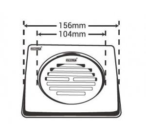 Chilly SS Convertible Ring Grating Square Classic Matt Finish Drain Jali 4-5 Inch, CRG-SC-156