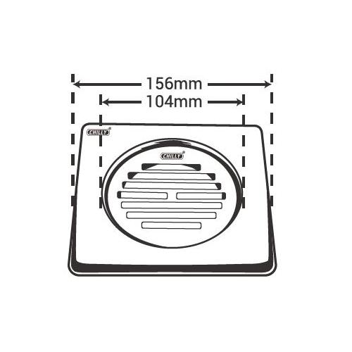 Chilly SS Convertible Ring Grating Square Classic Matt Finish Drain Jali 4-5 Inch, CRG-SC-156