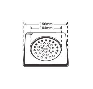 Chilly SS Square Convertible Ring Grating Matt Finish Drain Jali 4-5 Inch, CRG-S-156