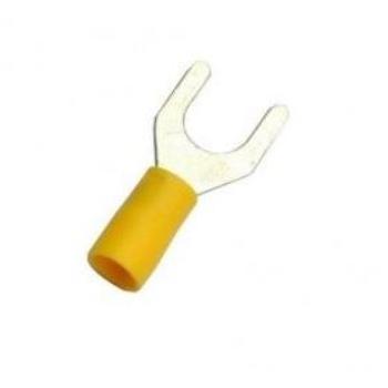 Kapson Fork Insulated Terminal 4.6 Sqmm, KRS-17930 (Yellow)