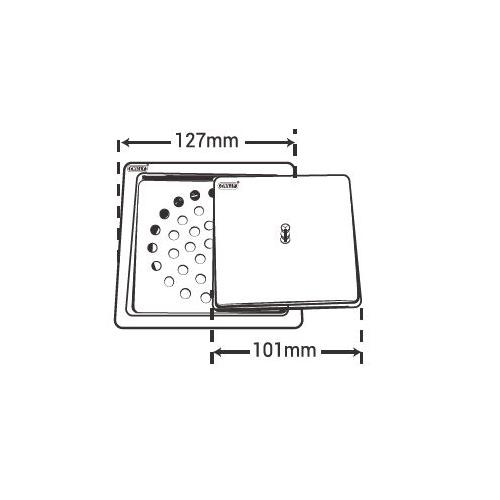 Chilly SS India King Square Square Matt Finish Drain Jali, IK-SS-127