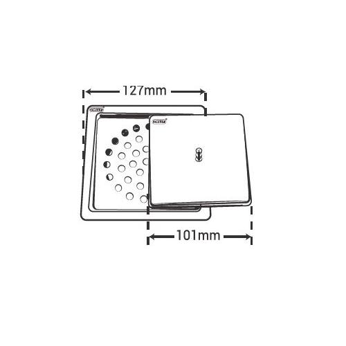 Chilly SS India King Square Square Gloss Finish Drain Jali, IK-SS-127