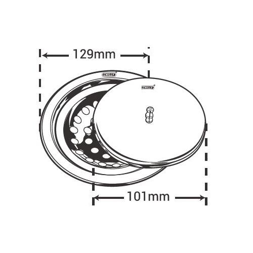 Chilly SS India King Round Matt Finish Drain Jali, IK-R-129