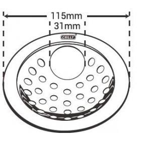 Chilly SS India King Round Classic Matt Finish Drain Jali, IK-RC-129