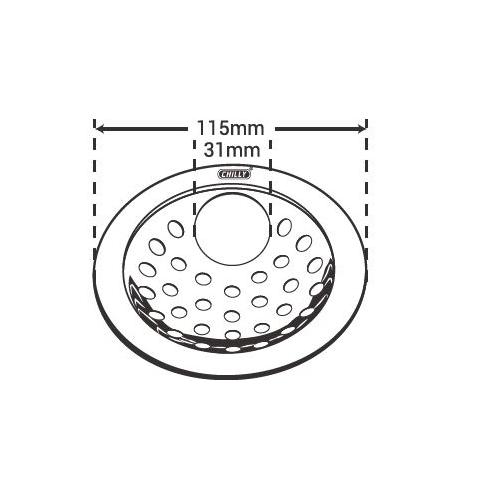 Chilly SS India King Round Classic Matt Finish Drain Jali, IK-RC-129