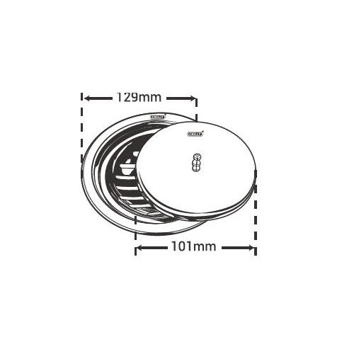 Chilly SS India King Round Classic Gloss Finish Drain Jali, IK-RC-129