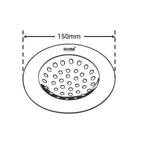 Chilly SS Pisto Super Flat Cut Matt Finish Drain Jali, PS-FC-150