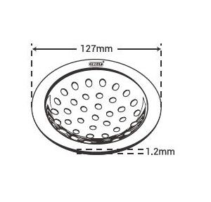 Chilly SS Pisto Super Heavy Flat Cut Matt Finish Drain Jali, PS-HFC-127