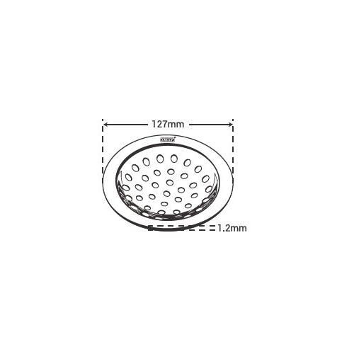 Chilly SS Pisto Super Heavy Flat Cut Matt Finish Drain Jali, PS-HFC-127