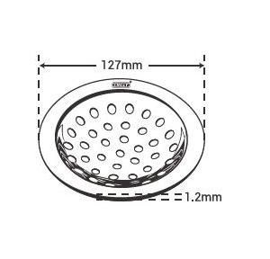 Chilly SS Pisto Super Heavy Flat Cut Gloss Finish Drain Jali, PS-HFC-127