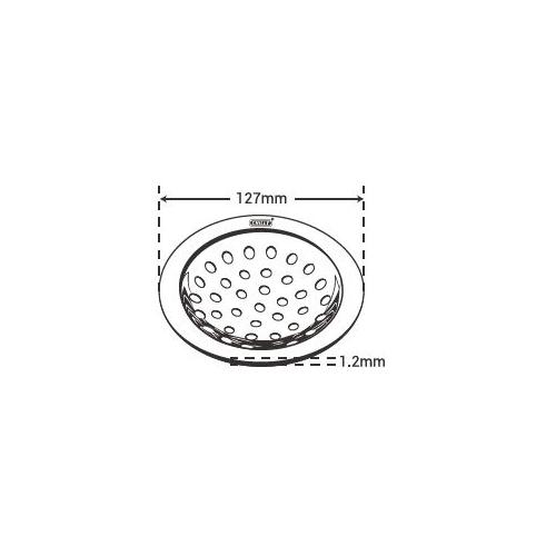 Chilly SS Pisto Super Heavy Flat Cut Gloss Finish Drain Jali, PS-HFC-127