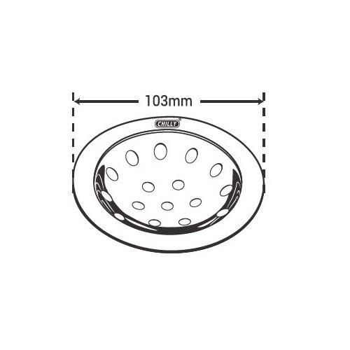 Chilly SS Pisto Super Flat Cut Matt Finish Drain Jali, PS-FC-103