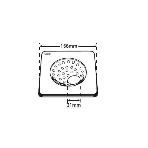 Chilly SS Sanisquare Gypsy Gloss Finish Drain Jali, SS-G-156