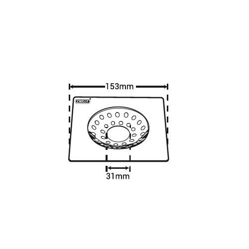 Chilly SS Sanisquare Gypsy Flat Cut Matt Finish Drain Jali, SS-GFC-153