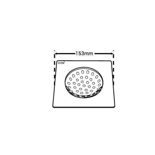 Chilly SS Sanisquare Flat Cut Matt Finish Drain Jali, SS-FC-153