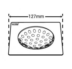 Chilly SS Sanisquare Flat Cut Matt Finish Drain Jali, SS-FC-127