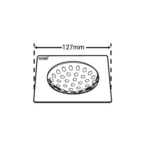 Chilly SS Sanisquare Flat Cut Matt Finish Drain Jali, SS-FC-127