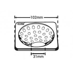 Chilly SS Sanisquare Gypsy Matt Finish Drain Jali, SS-G-102