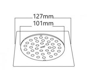 Chilly SS Sanitroking Square Flat- Flat Cut Lock Matt Finish Drain Jali, SK-SFFCL-127