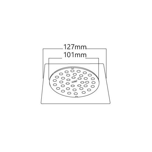 Chilly SS Sanitroking Square Flat- Flat Cut Lock Matt Finish Drain Jali, SK-SFFCL-127