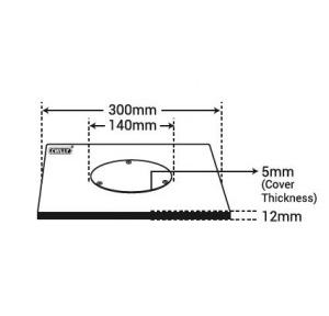 Chilly SS Cleanout Square Heavy Traffic Gloss Finish 6-8 Inch Drain Jali, CO-SHT-300