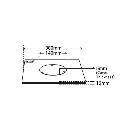 Chilly SS Cleanout Square Heavy Traffic Gloss Finish 6-8 Inch Drain Jali, CO-SHT-300