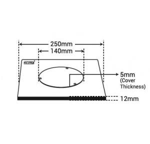 Chilly SS Cleanout Square Heavy Traffic Matt Finish 6-8 Inch Drain Jali, CO-SHT-250