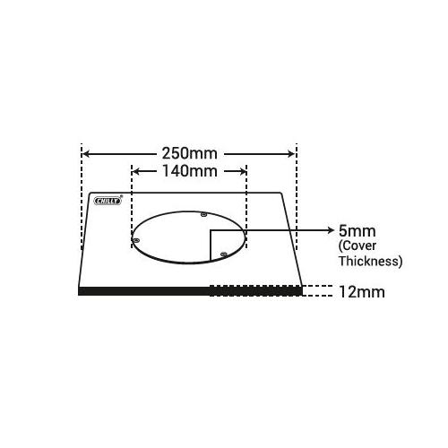 Chilly SS Cleanout Square Heavy Traffic Gloss Finish 6-8 Inch Drain Jali, CO-SHT-250