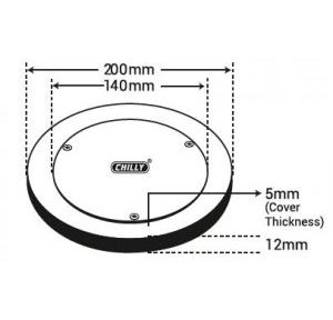 Chilly SS Cleanout Round Heavy Traffic Matt Finish 6 Inch Drain Jali, CO-RHT-200