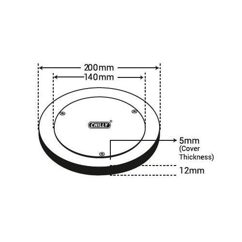 Chilly SS Cleanout Round Heavy Traffic Matt Finish 6 Inch Drain Jali, CO-RHT-200