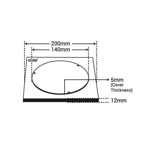 Chilly SS Cleanout Square Heavy Traffic Matt Finish 6 Inch Drain Jali, CO-SHT-200