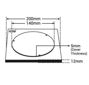 Chilly SS Cleanout Square Heavy Traffic Gloss Finish 6 Inch Drain Jali, CO-SHT-200