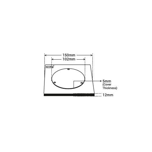 Chilly SS Cleanout Square Heavy Traffic Matt Finish 4-5 Inch Drain Jali, CO-SHT-150