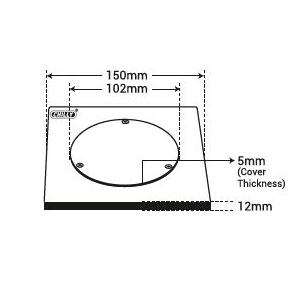 Chilly SS Cleanout Square Heavy Traffic Gloss Finish 4-5 Inch Drain Jali, CO-SHT-150