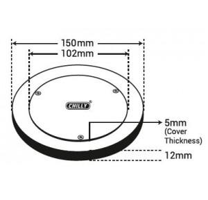 Chilly SS Cleanout Round Heavy Traffic Matt Finish 4-5 Inch Drain Jali, CO-RHT-150