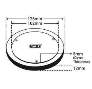 Chilly SS Cleanout Round Heavy Traffic Gloss Finish 4 Inch Drain Jali, CO-RHT-125