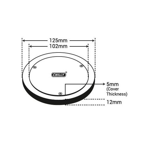 Chilly SS Cleanout Round Heavy Traffic Gloss Finish 4 Inch Drain Jali, CO-RHT-125