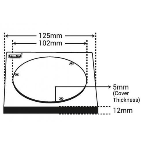 Chilly SS Cleanout Square Heavy Traffic Matt Finish 4 Inch Drain Jali, CO-SHT-125