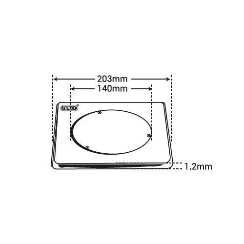 Chilly SS Cleanout Square Gloss Finish 6 Inch Drain Jali, CO-S-203