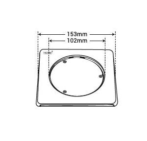 Chilly SS Cleanout Square Spigot Gloss Finish 4-5 Inch Drain Jali, CO-SSP-153