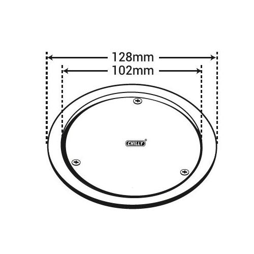 Chilly SS Cleanout Round Matt Finish 4 Inch Drain Jali, CO-R-128