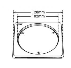 Chilly SS Cleanout Square Gloss Finish 4 Inch Drain Jali, CO-S-128