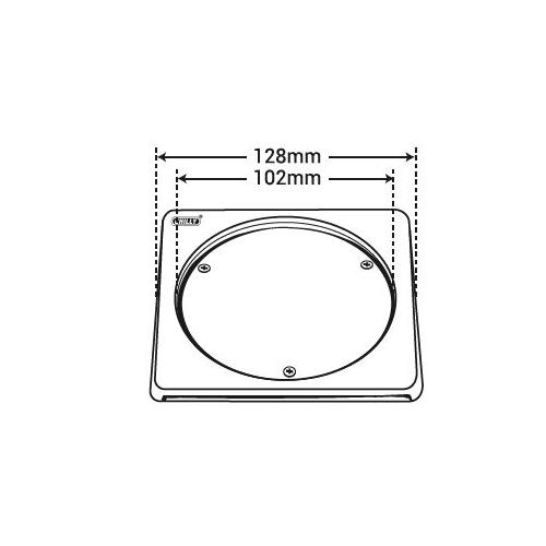 Chilly SS Cleanout Square Gloss Finish 4 Inch Drain Jali, CO-S-128