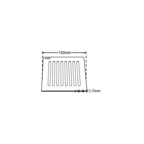 Chilly SS Vertical Grating Square Flat Cut Matt Finish 4-5 Inch Drain Jali, VG-SFC-150